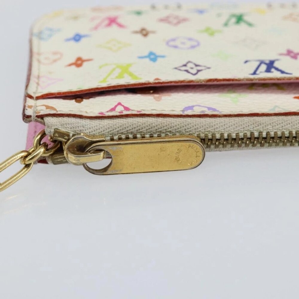LOUIS VUITTON Multicolor Pochette ClesNM Coin Purse White - Picture 9 of 16